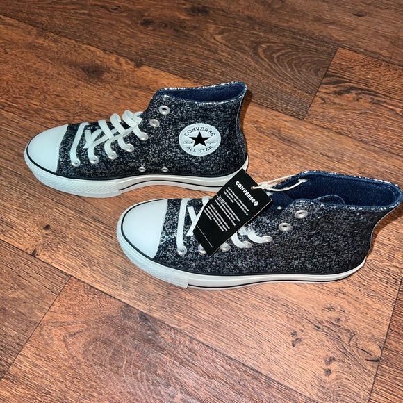 Converse Black and White Speckled High-Tops - Picture 3 of 7